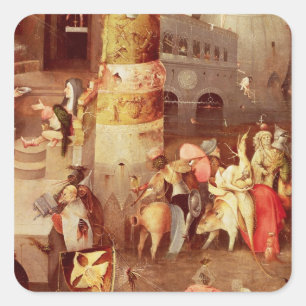 Triptych of the Temptation of St. Anthony Square Sticker
