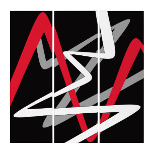 Triptych picture - modern, abstract art