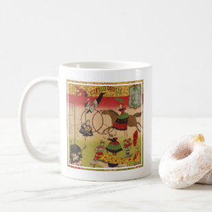 Triptych Print Shows Circus At Yasukuni Jinja Coffee Mug