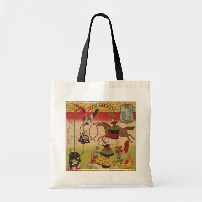 Triptych Print Shows Circus At Yasukuni Jinja Tote Bag (Front)