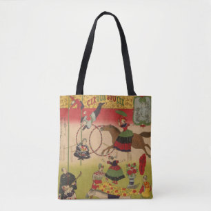 Triptych Print Shows Circus At Yasukuni Jinja Tote Bag