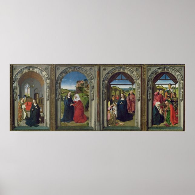 Triptych showing the Annunciation Poster (Front)