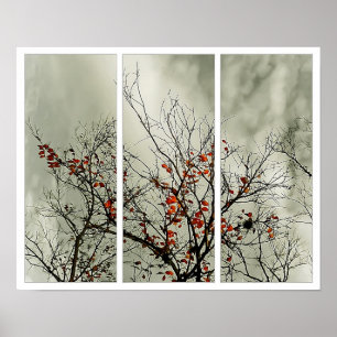 Triptych with natural motive poster