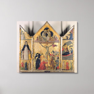 Triptych with Scenes from the Life of the Canvas Print