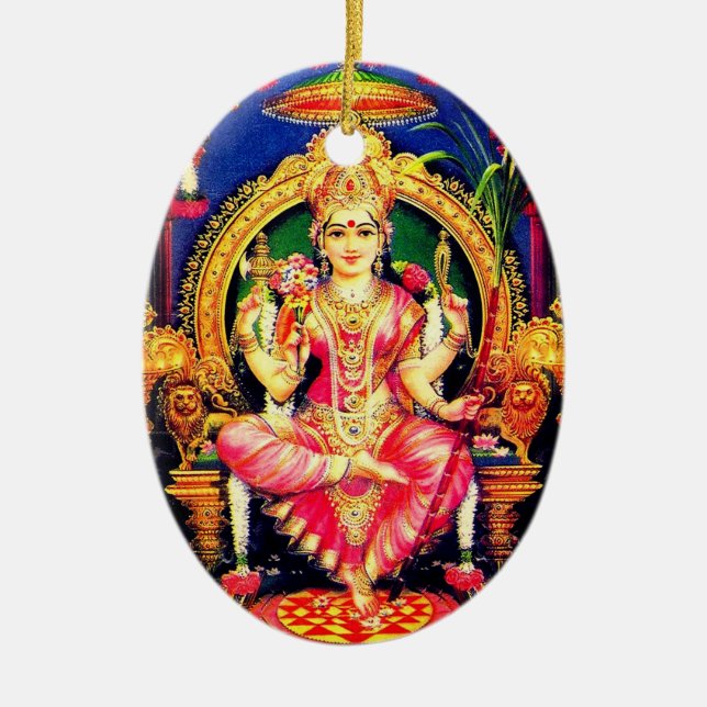 Tripura Sundari (Lalita) Ceramic Tree Decoration (Front)