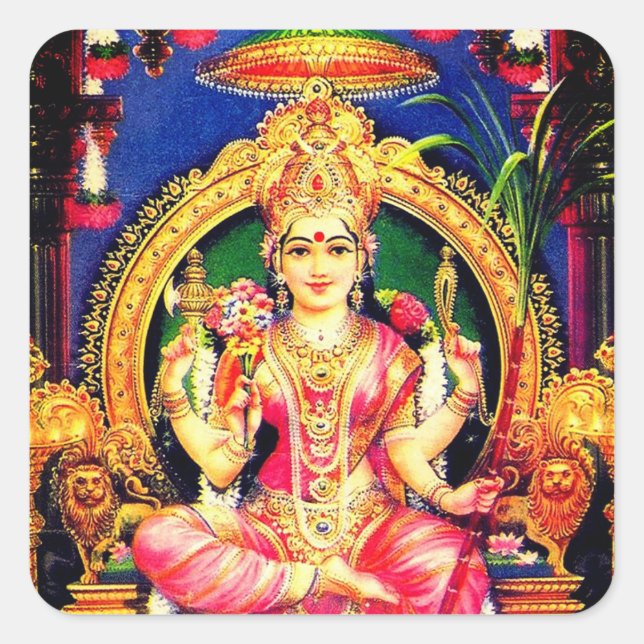 Tripura Sundari (Lalita) Square Sticker (Front)