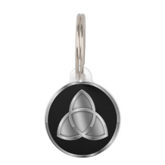 Triquetra Black/Silver Pet Tag