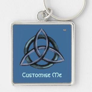 Triquetra (Blue) Key Ring