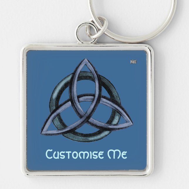 Triquetra (Blue) Key Ring (Front)