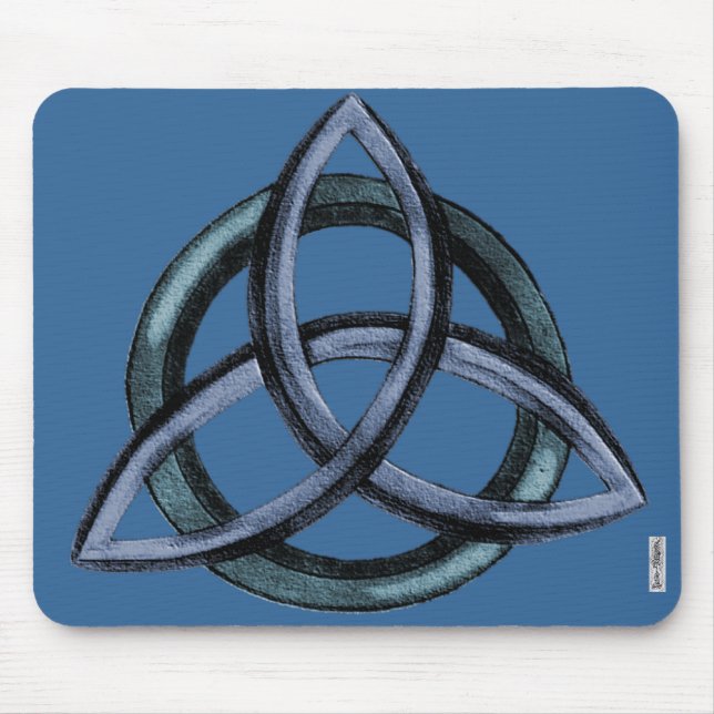 Triquetra (Blue) Mouse Mat (Front)