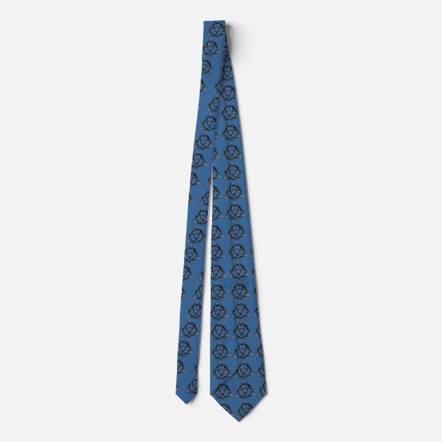 Triquetra (Blue) Tie (Back)
