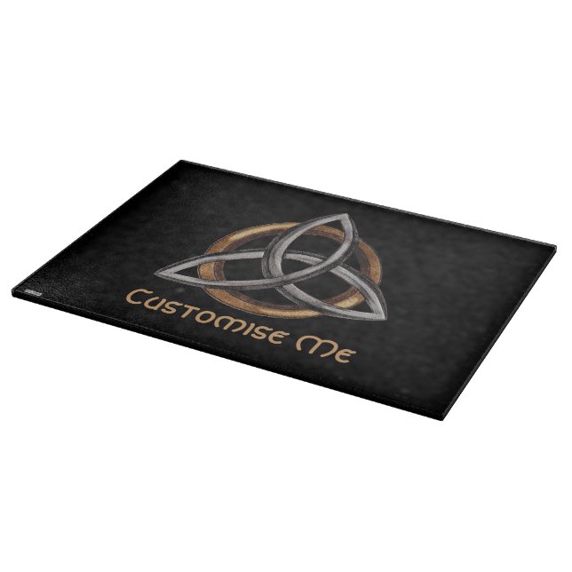 Triquetra (Brown/Silver) Cutting Board (Corner)