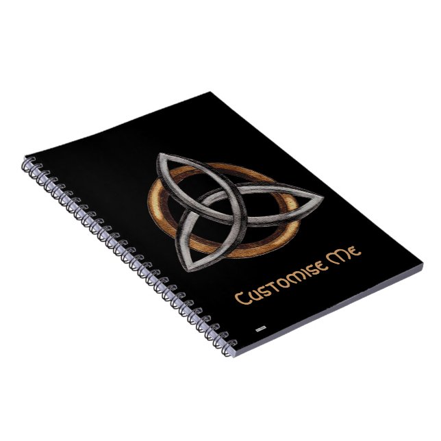 Triquetra (Brown/Silver) Notebook (Right Side)