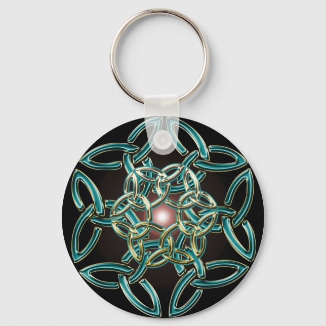 Triquetra Circle Knot Keychain (Front)