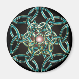 Triquetra Circle Knot Magnet