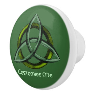 Triquetra (Green) Ceramic Knob
