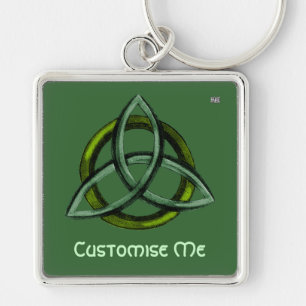 Triquetra (Green) Key Ring