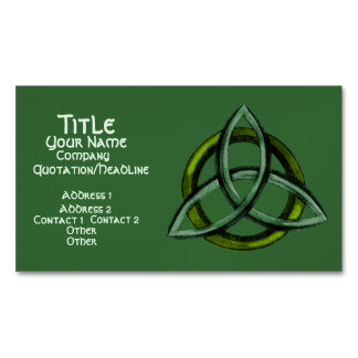 Triquetra (Green) Magnetic Business Card