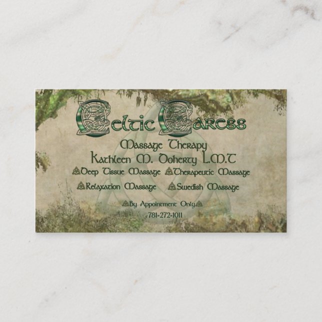 Triquetra Natural Business Card (Front)