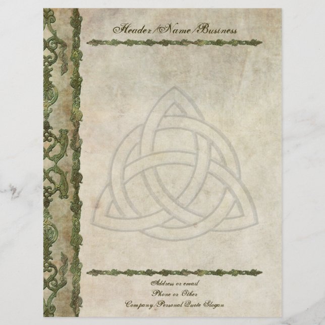 Triquetra Natural Customized Letterhead (Front)