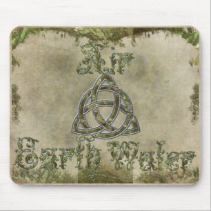 Triquetra Natural, Earth air Water Mouse Mat