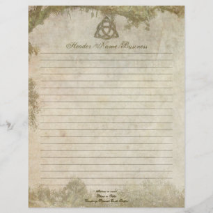 Triquetra Natural Lined Customised Letterhead