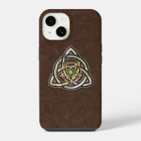 Triquetra Pentagram on Brown