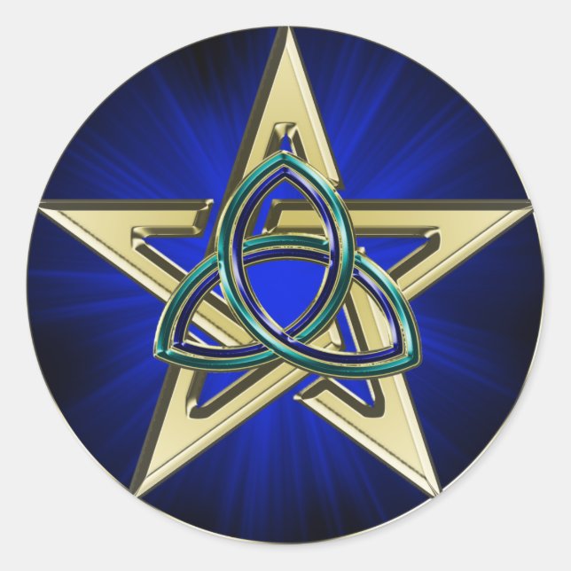Triquetra Pentagram Sticker (Front)