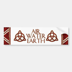 Triquetra Red Silk Bumper Sticker