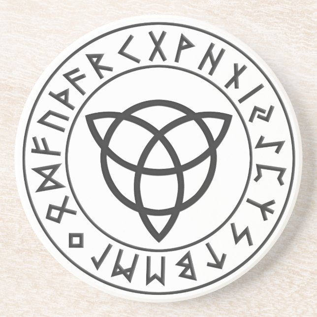 Triquetra Rune Shield Coaster (Front)