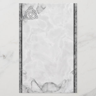 Triquetra Silver Bevel Stationery