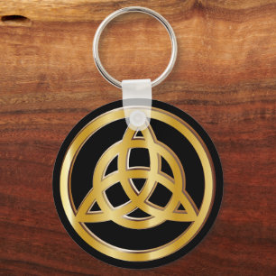 Triquetra symbol key ring