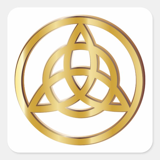 Triquetra symbol square sticker (Front)