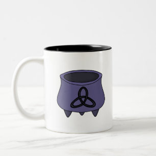 Triquetra Trinity Cauldron Two-Tone Coffee Mug