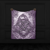 Triquetra Trinity Knot Lavender Purple Faux Metal
