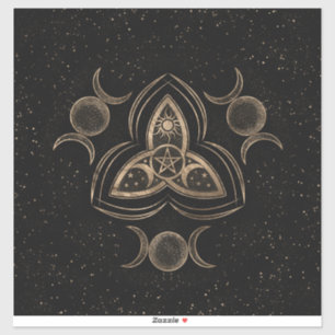 Triquetra Triple Moon Ornament with Pentagram