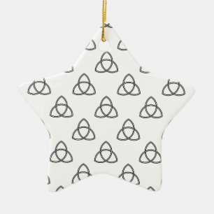 Triquetra Vesica Symbol Ceramic Tree Decoration