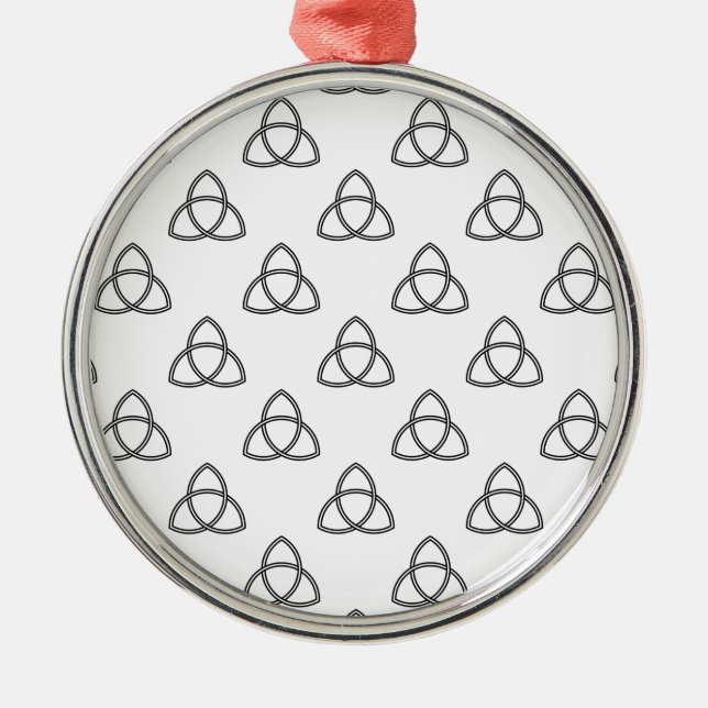 Triquetra Vesica Symbol Metal Tree Decoration (Front)