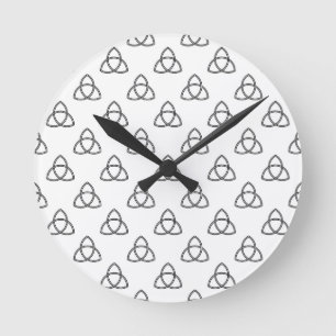 Triquetra Vesica Symbol Round Clock
