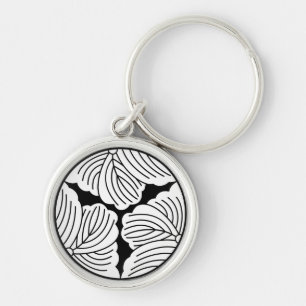 Trisected ivy leaves key ring