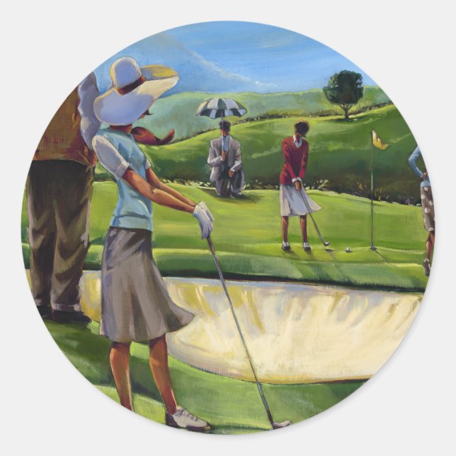Trish Biddle - Ladies Golf Classic Round Sticker (Front)