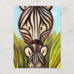 Trish Biddle Safari Zebra Postcard