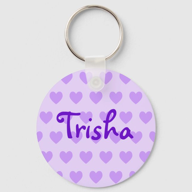 Trisha in Purple Key Ring (Front)
