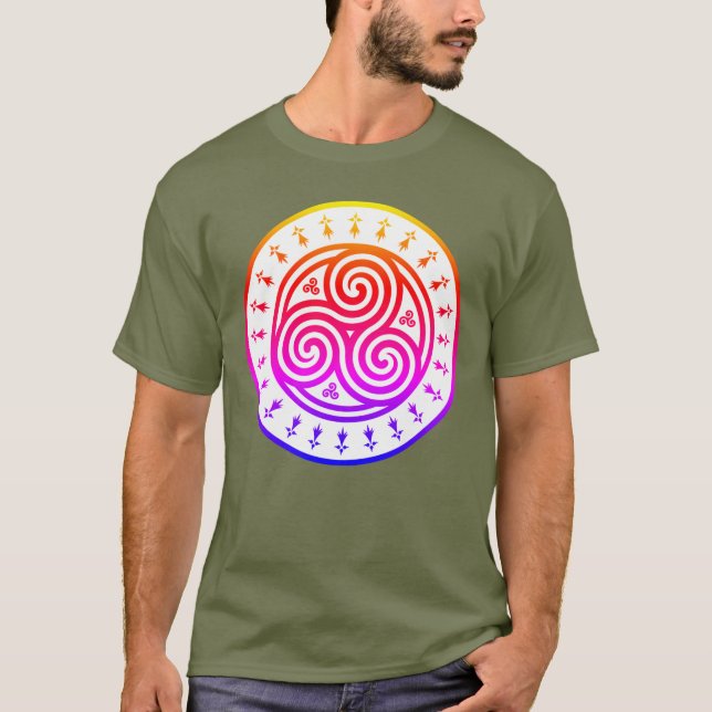 Triskele Breizh - Rainbow T-Shirt (Front)