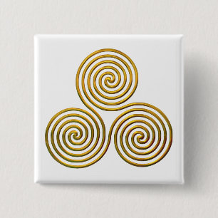 Triskele-gold 15 Cm Square Badge