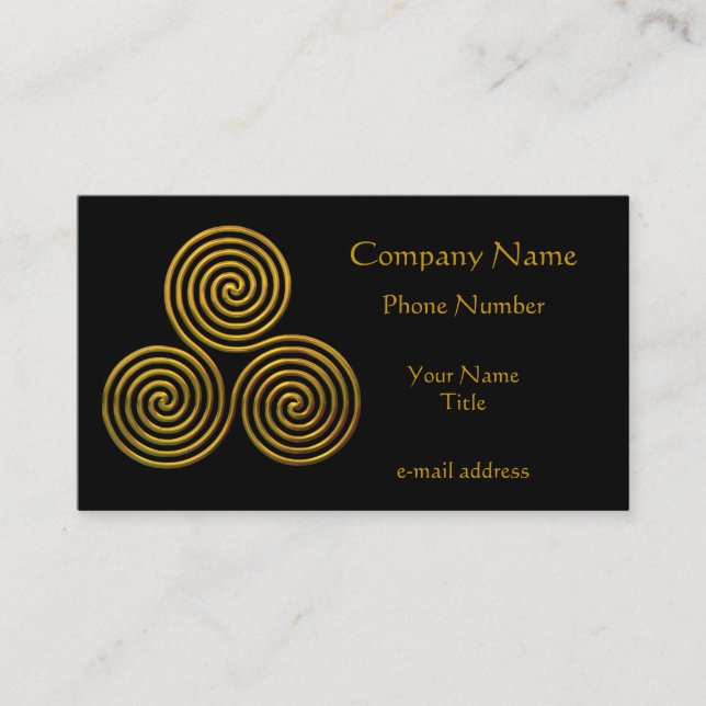 Triskele-gold Business Card (Front)