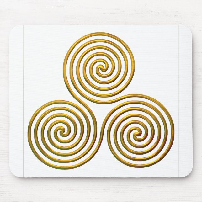 Triskele-gold Mouse Mat (Front)