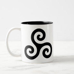 Triskele Symbol Two-Tone Coffee Mug