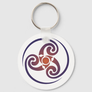 Triskele, Triple Spiral, Triskelion Symbol Celtic Key Ring