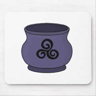 Triskele Triskelion Triple Spiral Cauldron Mouse Mat